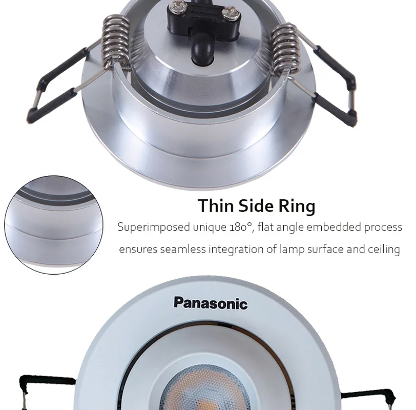 Panasonic СВЕТОДИОДНЫЕ Светильники 5 Вт круглый встраиваемый светильник 220V 230V 240V