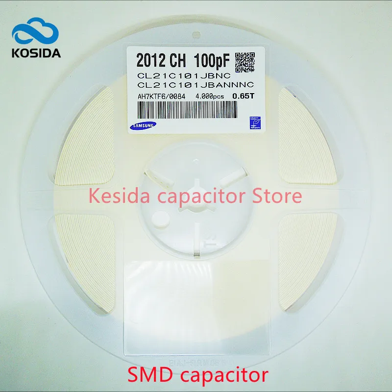 

Керамический конденсатор 4000 шт./лот 0805/2012 101J 100PF 50V COG/NPO 5% SMD MLCC CL21C101JBANNNC, новый и оригинальный