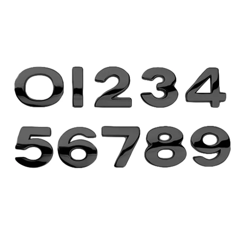 Автомобильная хромированная металлическая 3d абс буква 25 мм Цифровой алфавит