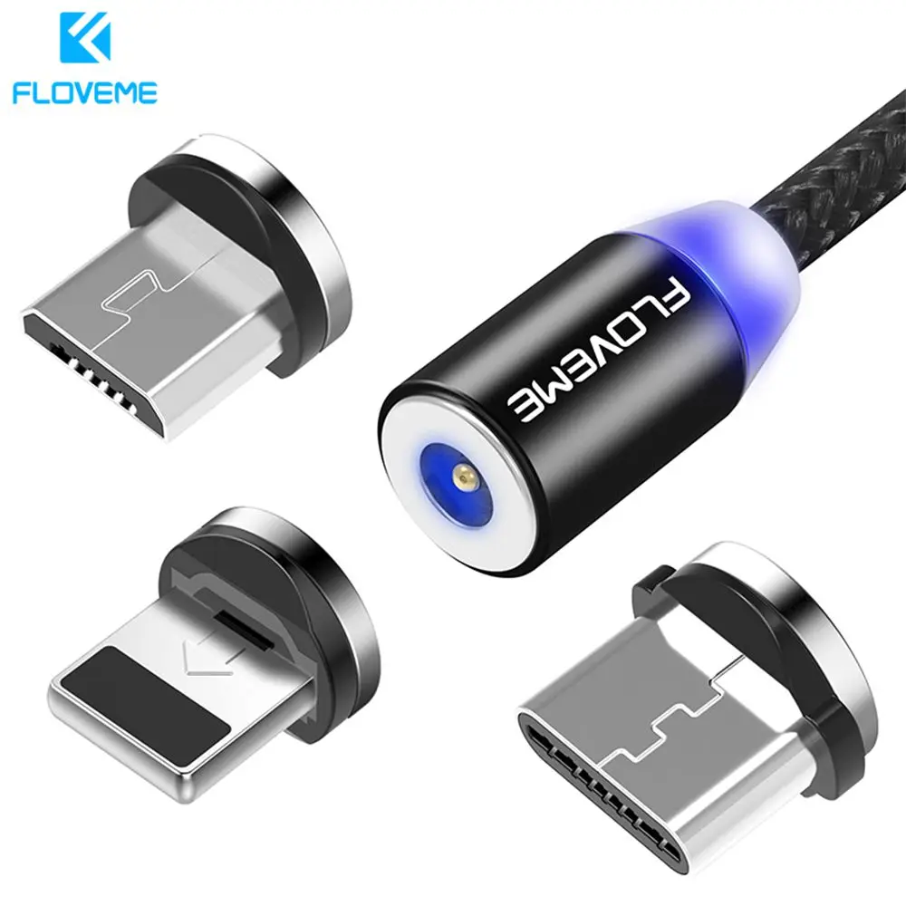 FLOVEME Magnetic USB Cable Fast Charging Type C Magnet Charger Data Charge Micro Mobile Phone Cord | Мобильные телефоны и