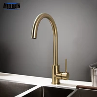 kitchen water tap brushed gold black kitchen faucet single handle rotation classical sink water mixer