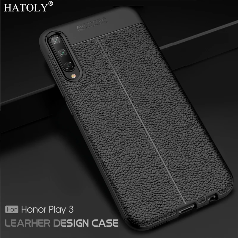 Чехол для Huawei Honor Play 3 кожаный мягкий чехол из ТПУ силиконовый ударопрочный бампер