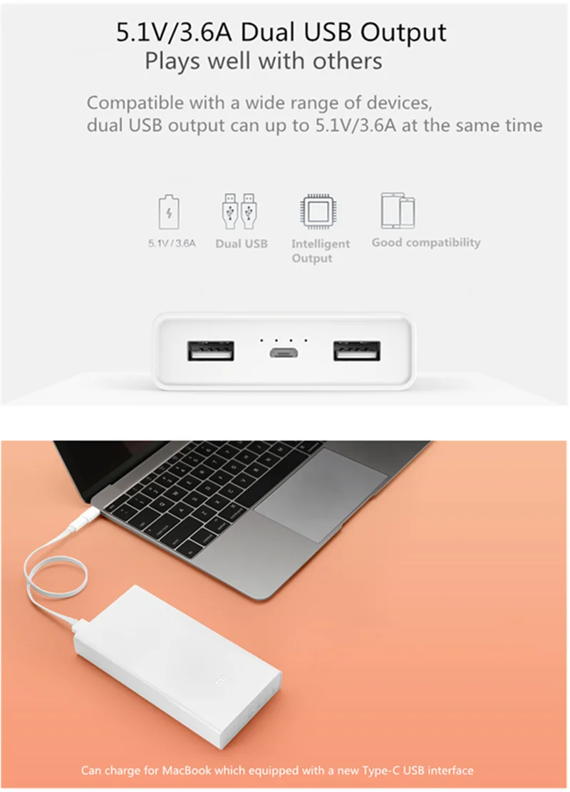Original Xiaomi Power Bank 2C 20000mAh 18W Max Quick Charge 3.0 Polymer Power Bank Charger For Xiaomi Mi9 Charger S10 Plus