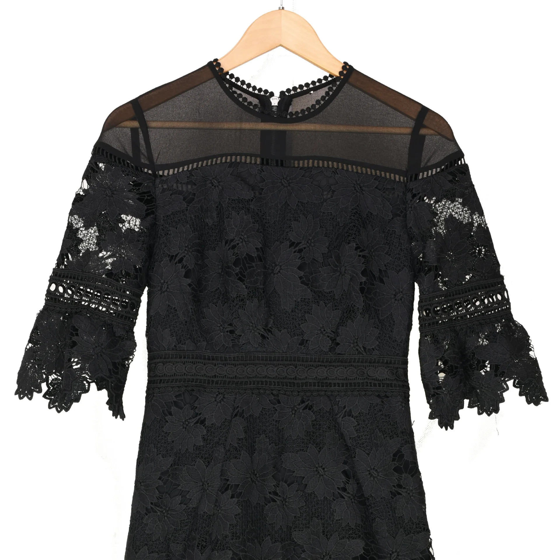 

Women Dress Spring and Summer Temperament Lady Lace Edge Zipper Show Thin Dress Female