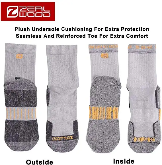 4 пары бег Носки ZEALWOOD унисекс Антибактериальная влага впитывающая влагу сетчатая