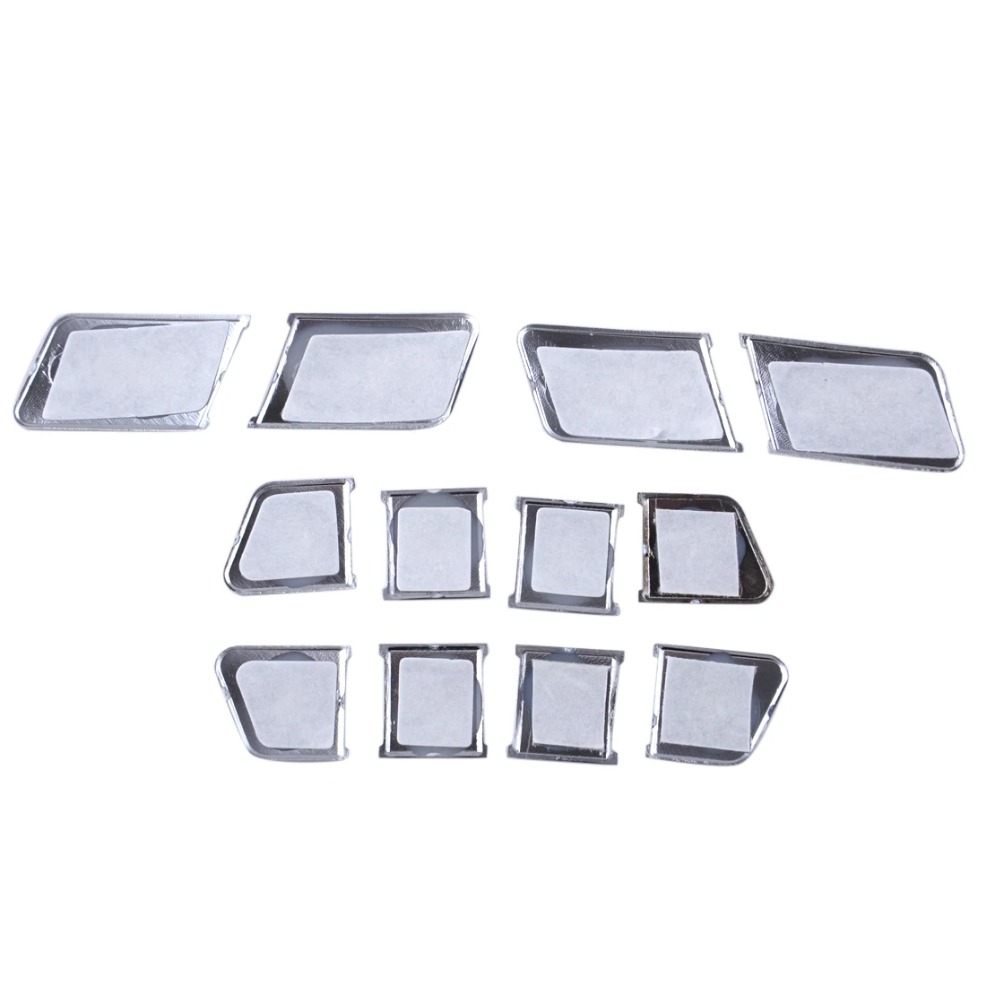 

DWCX 12pcs Door Window Glass Lift Switch Seat Lock Button Sticker Cover Trim Fit For Mercedes Benz A B C E Class
