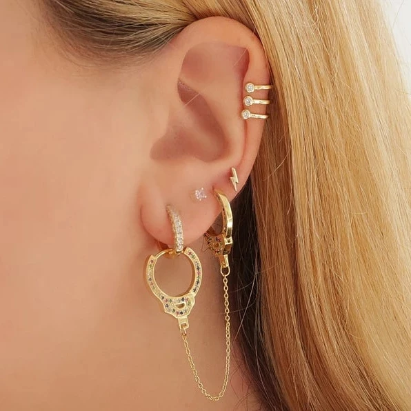 2021 уникальные модные ювелирные изделия подарок девушке наручники клипса на