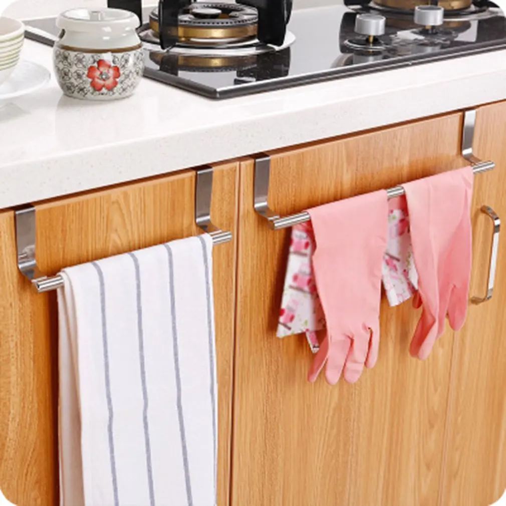 

Kitchen Multi-function Stainless Steel Single Bar Towel Bar Perforation-free Cabinet Mop Hanger Towel Bar