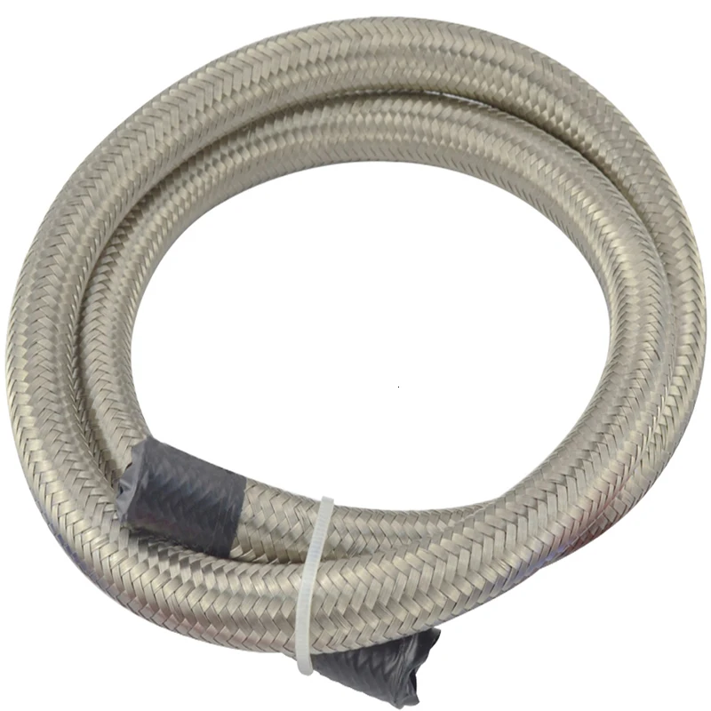 AN8 1 м универсальный шланг для масляного топлива двойной плетеный из нержавеющей