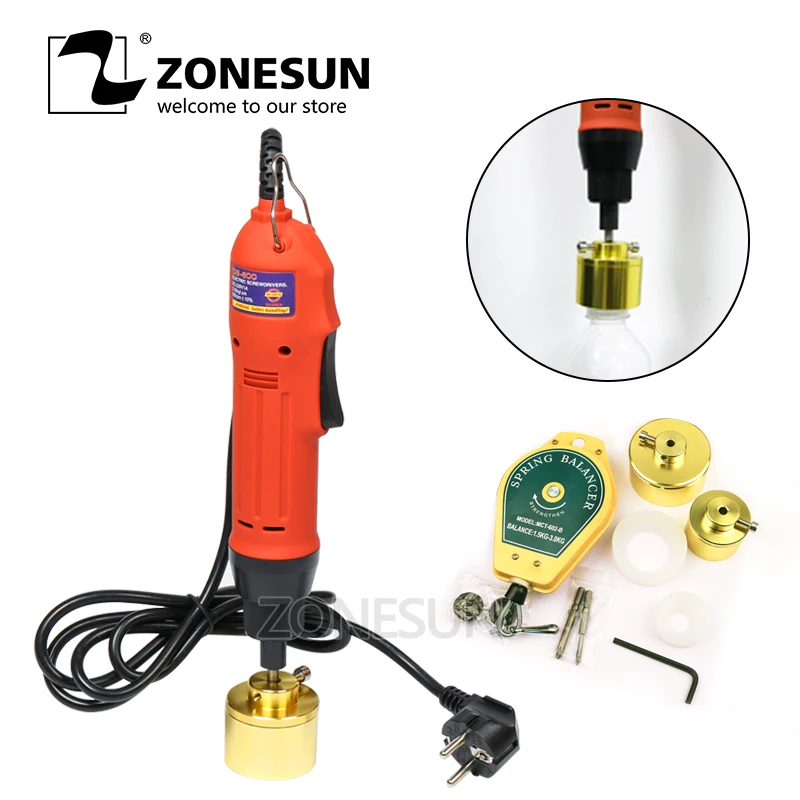 ZONESUN ручная электрическая машина для выкручивания крышек винтовых винтовая