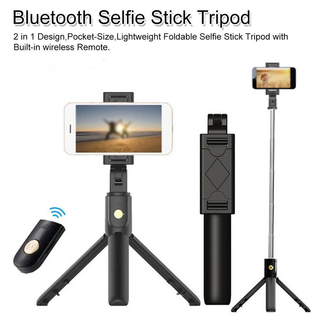 Bluetooth селфи палка штатив один многофункциональный мобильный телефон мини Live артефакт штатив Выдвижная монопод селфи палка