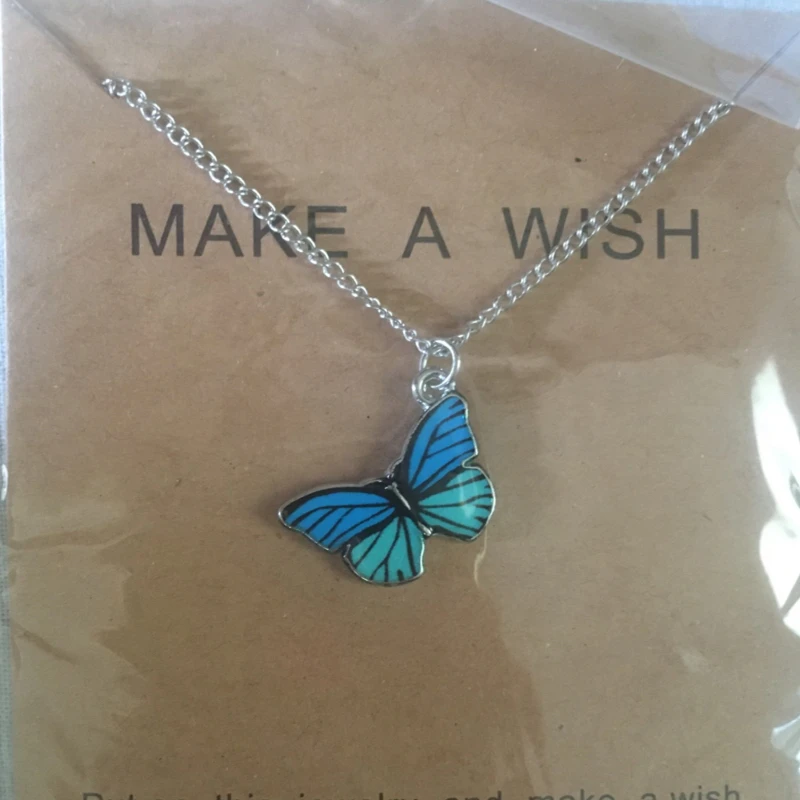 

Cute Butterfly Pendant Necklace for Fashion Women Gold Color Statement Necklace Jewelry Festival Gifts Multicolor For Choose