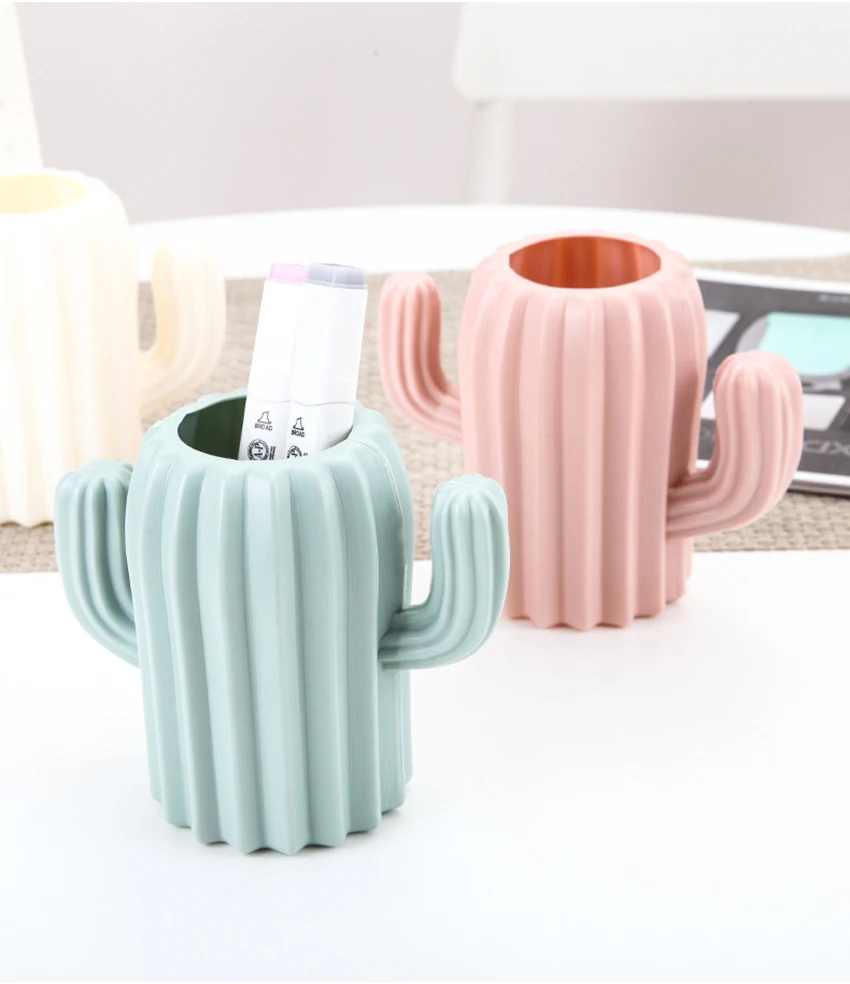 

Pen Holder Desktop Organizer Cactus Multi-Purpose Holder for Desk Pencil Cup Desk Organizer Makeup Brush Holder Ideal Gift
