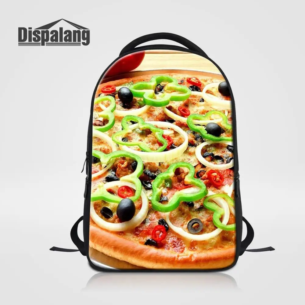Женские рюкзаки для ноутбука с принтом вкусной еды большой школьный ранец