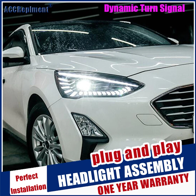 Новый дизайн для налобных фонарей ford Focus 2019 2020 биксеноновые линзы комплект HID
