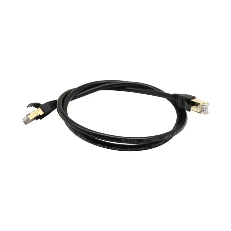 CAT7 Соединительный шнур плоский Ethernet RJ45 10 Гбит/с ультра тонкий LAN Экранирование