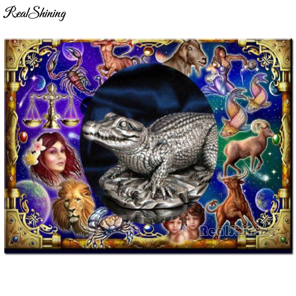 

Full round diamond painting 12 constellations and turtle handmade diamond embroidery mosaic kit home decoration art T692