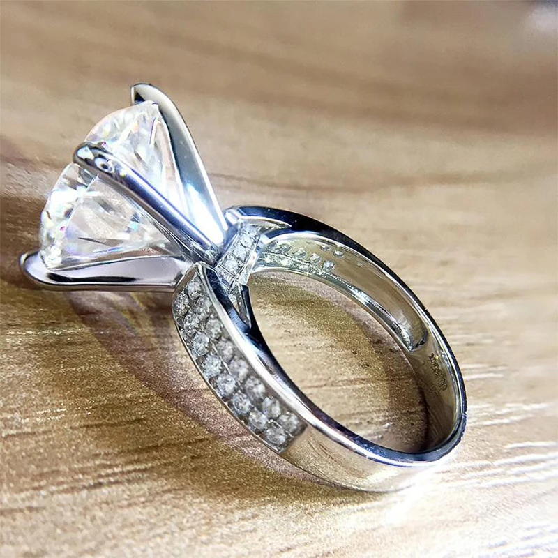 

Classic 4 Prong Setting Cubic Zircon Women Wedding Rings High Quality Proposal Ring for Girlfriend Noble Rings Drop Ship