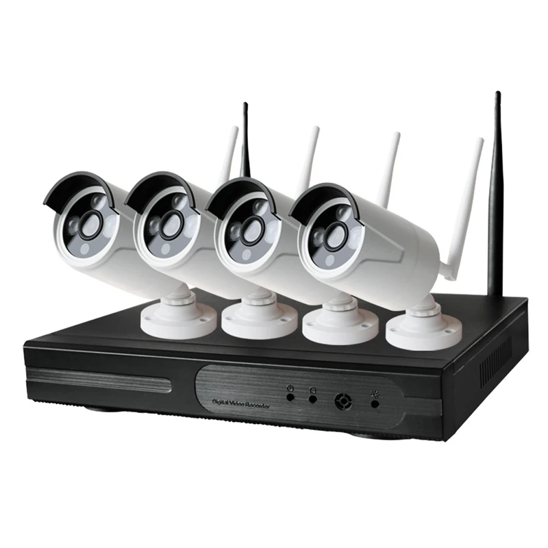 

8CH 1080P Wireless Camera NVR System 4Pcs 2MP 1080P Night Vision WiFi IP Camera Waterproof Security Surveillance US Plug