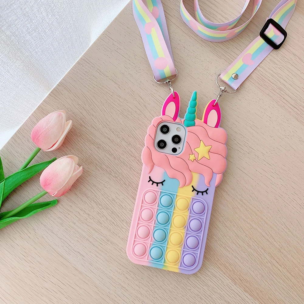 Pop фиджет-игрушки чехол с пузырьками для OPPO F5 F9 Pro A5 A7 A5S A3S A9 A11 A15 A31 A52 A53 A54 A55 A57 A59 A72 A75