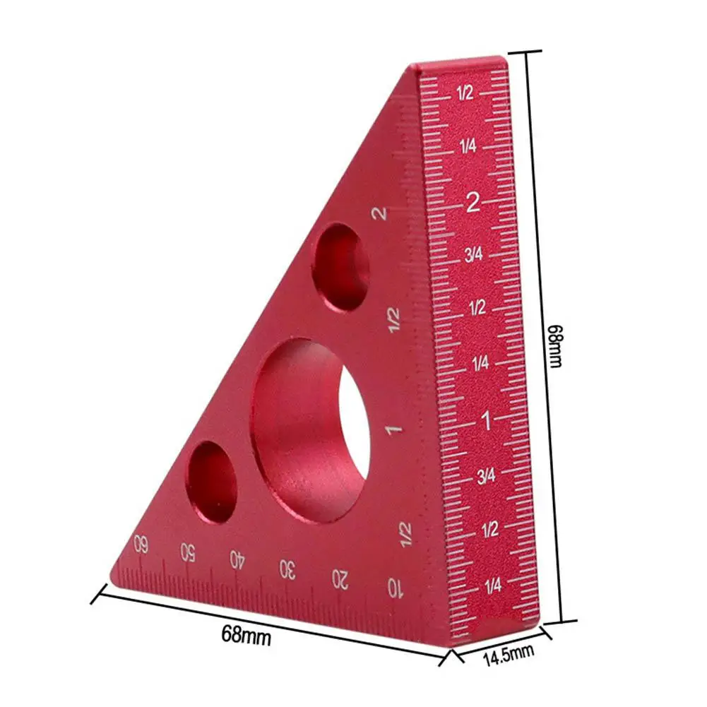 

Straight Angle Ruler Protractor Woodworking Measurement Tool Quick Read Square Layout Gauge