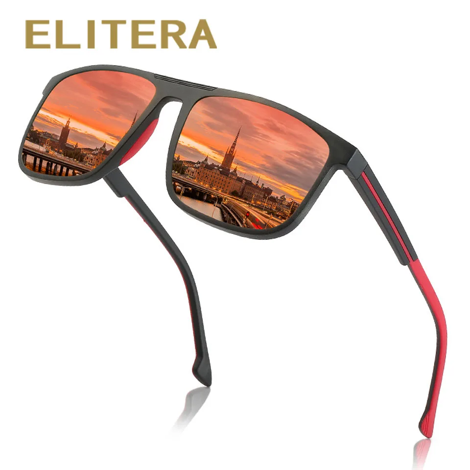 

Солнцезащитные очки ELITERA TR90 для мужчин и женщин, Классические поляризационные темные очки для вождения, в стиле ретро, черные брендовые диза...