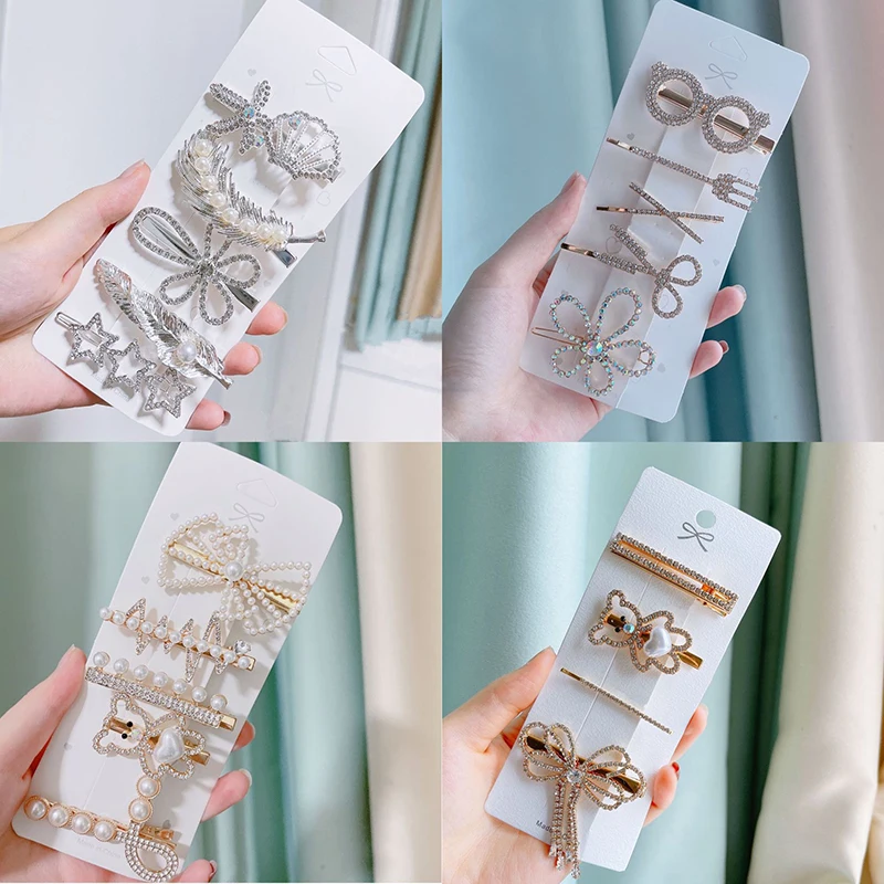

High Quality Pretty Elegant Diamond Hairpin Clip Hair Clip Hairpin Barrette Hairpin For Women