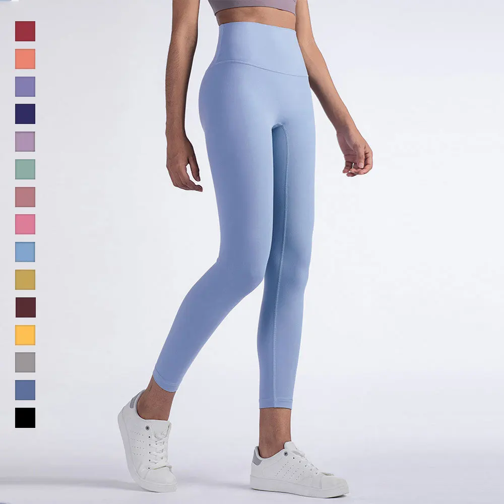 

High Waist Naked Feeling Leggings Push Up Sport Women Fitness Running Yoga Pants Pockets Pink Leggings Gym Girl Yoga Leggings