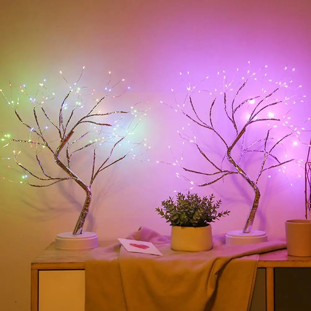 

Светодиодная лампа в виде жемчужной елки, Рождественское украшение для спальни, пятиконечное освещение, Сказочная Кленовая звезда, освещен...