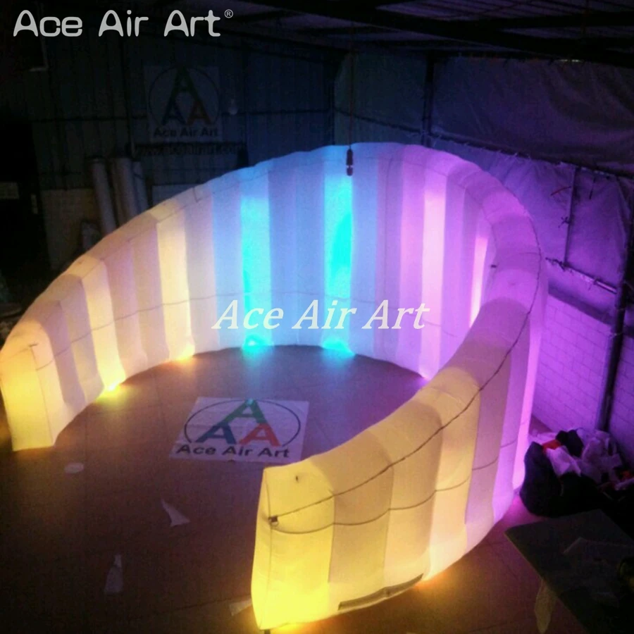 Под заказ высоко оцененная надувная фотобудка стена для DJ фона со светодиодными