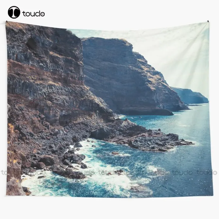 

Wild Coast - Tijarafe - La Palma - Canary Islands Tapestry Good Tapestry Websites Blanket Tapestry Bedroom Bedspread Decoration