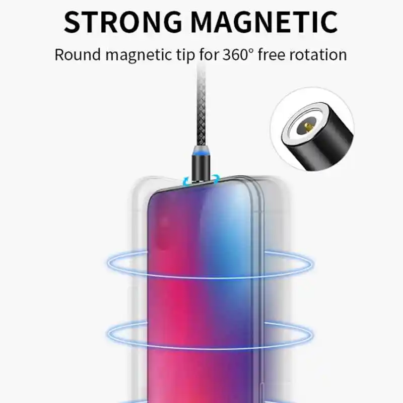Магнитный Micro USB кабель для iPhone 12 11 8 Samsung Android Быстрая зарядка магнит Зарядное