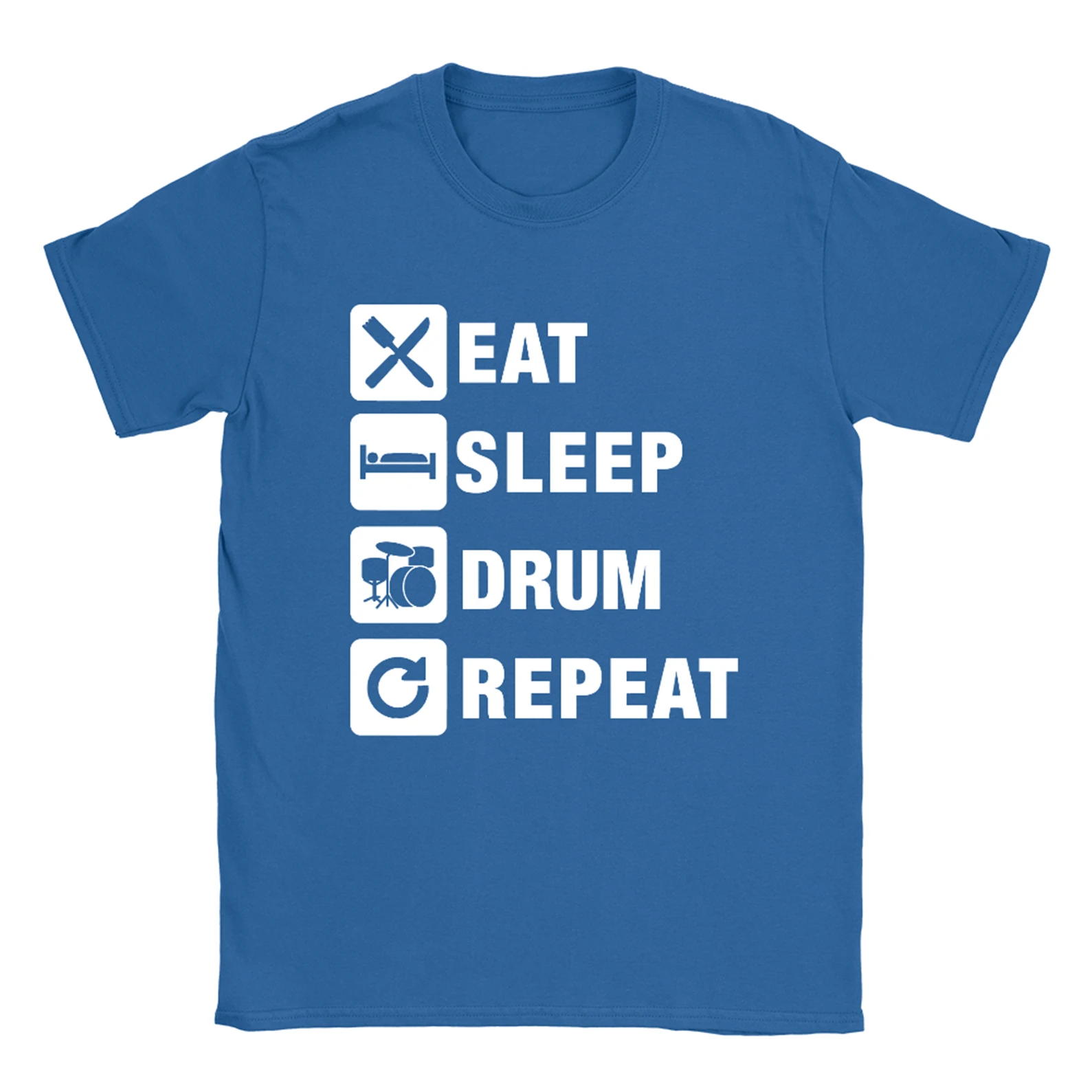 Eat Sleep Drum Repeat Мужская футболка Dummer Music Rock Band подарок Топы Футболка Бесплатная