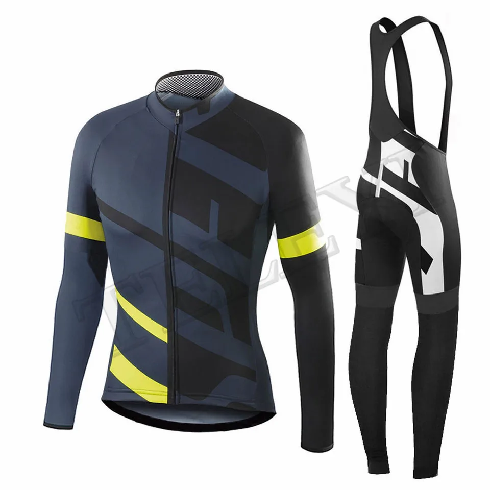 Cycling set Черная специальная профессиональная команда с длинным рукавом Майки для велоспорта/Ropa Ciclismo Майо Одежда для велоспорта/Mtb Одежда для езды на велосипеде - Цвет: Cycling set