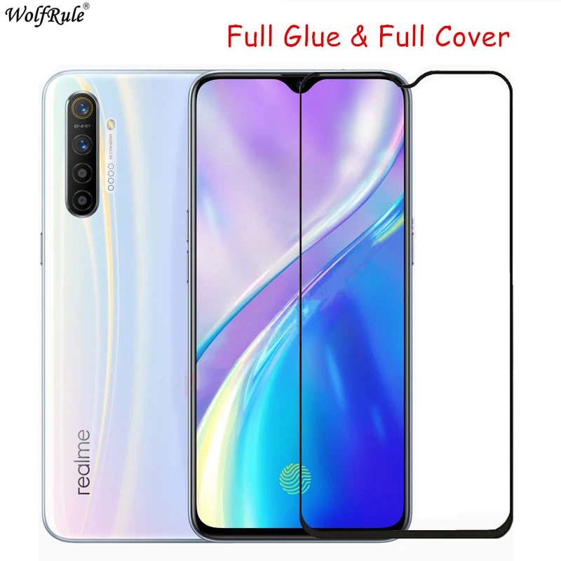2 шт ЖК экран протектор для Realme XT полное клеевое стекло покрытие закаленное / X2