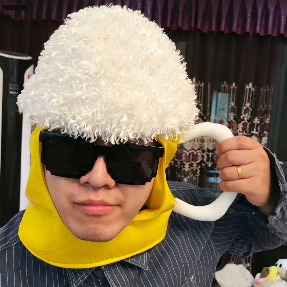 Candice guo! Супер милая плюшевая игрушка забавное пиво Чашка мягкая головная шапка