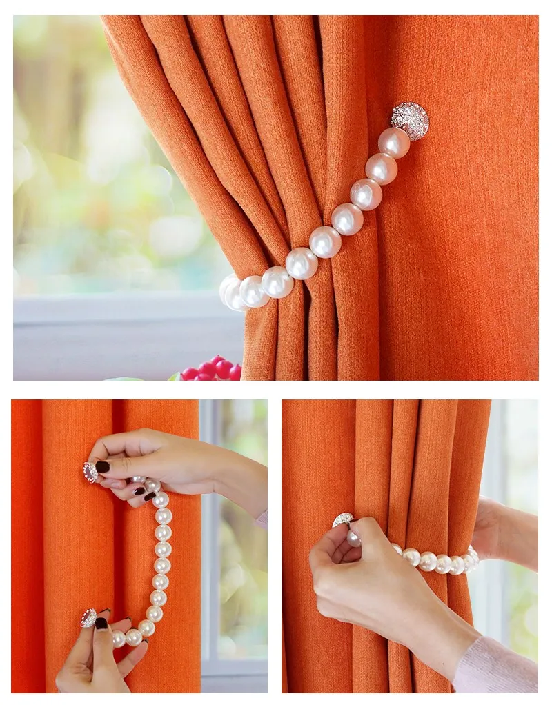 1 шт. простой современный занавес бандаж из АБС жемчуга занавеска Пряжка