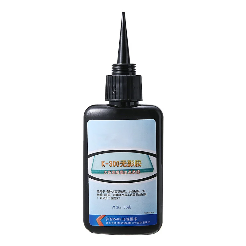 

1 Bottle Glass Bonding Glue K-300 50ml Glass Crystal Crafts Tool Glue UV Glue UV Curing Adhesive Large Area For DIY Craft Tool