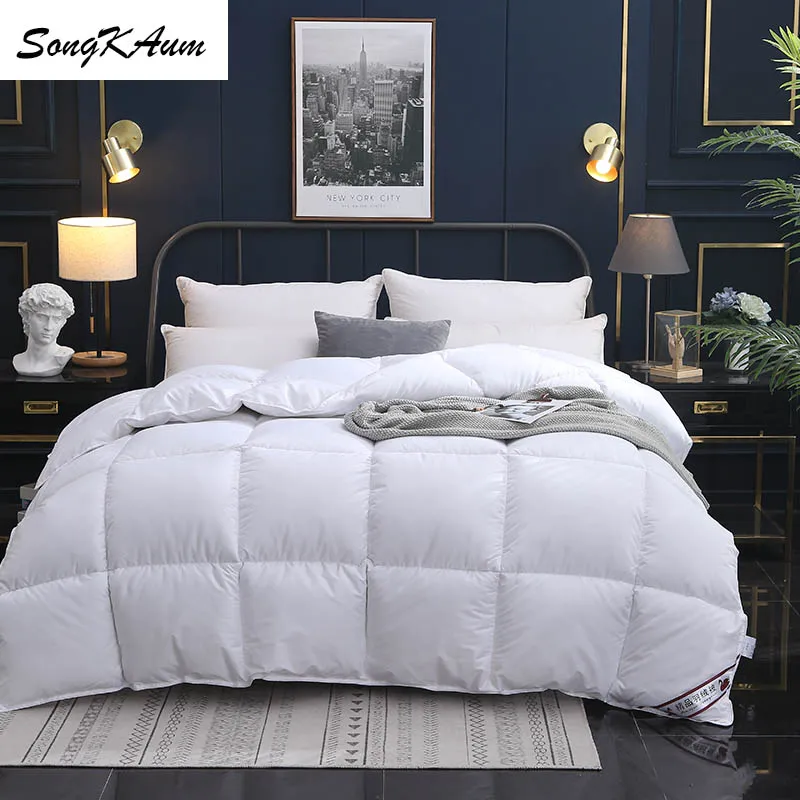 Стеганое одеяло на гусином/утином пуху 95% хлопок полноразмерное | Дом и сад