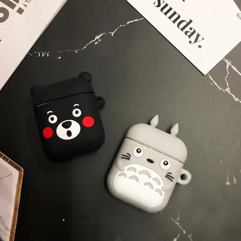 Мультяшный мини-чехол для AirPods чехол Apple Airpods 1 2 силиконовый защитный наушников