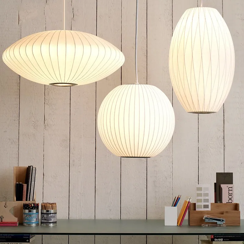 

Free Shipping Lamp White Silk Ball Pendant Light White Replica E27 Silk Pendant Lights Pendant Lamp Pendant Lighting