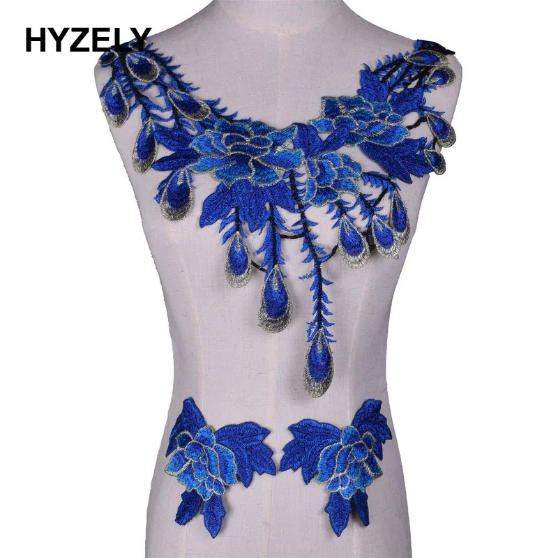 1 комплект кружевной воротник вышивка аппликация Кружева Ткани Швейные