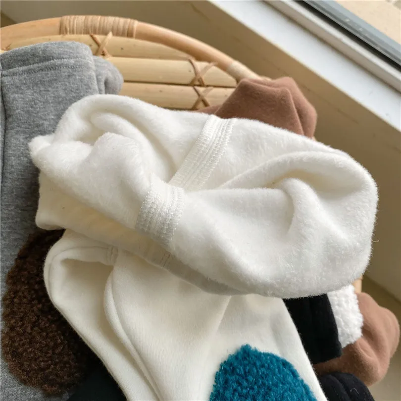 Детские осенне зимние леггинсы из плотного бархата штаны Хлопковые Штаны для