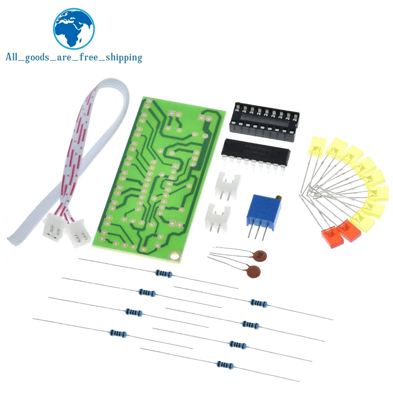 Завеса забавные 10 Индикатор уровня звука LM3915 DIY Kit электронный звуковой индикатор