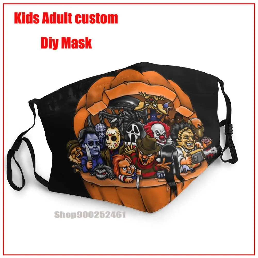 

Маска «Хэллоуин» из фильмов «ужасы», «сделай сам», маска «Гарри», моющаяся многоразовая маска для лица, детская маска для рта с дизайном, заб...