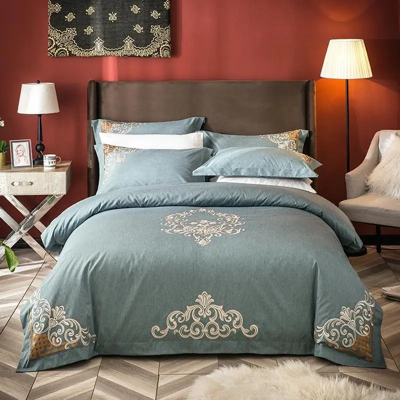 Роскошный шелковый хлопковый атласный дворцовый классический Комплект