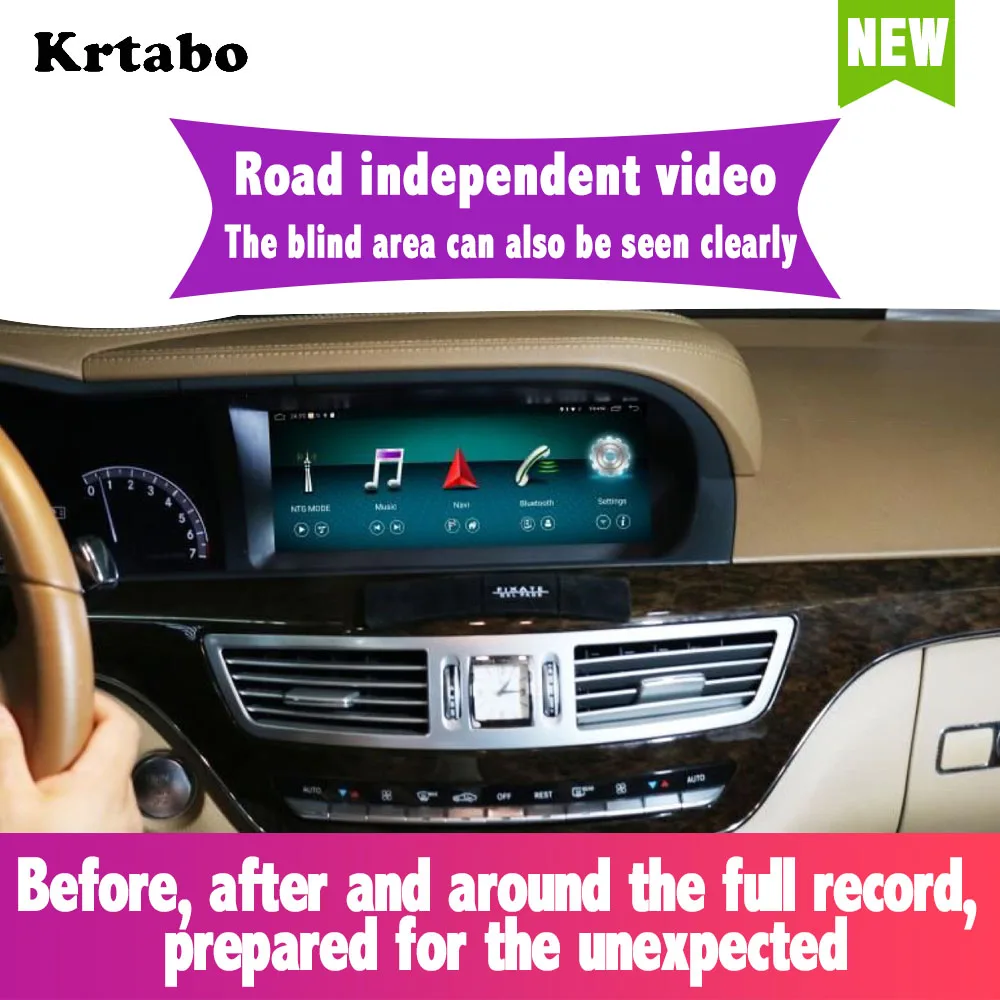 Система Android 10 25 дюймов 4 + 64G Мультимедийный Плеер навигация 360 камера для Benz S Class