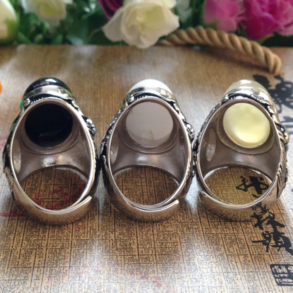 925 Silver Ring for Men with Natural Stones - BOCAI Bestseller image 3