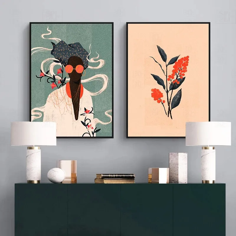 

Картина на холсте, литература в скандинавском стиле, персонажи комиксов, художественный плакат и печать, модная девушка, Настенная картина, ...