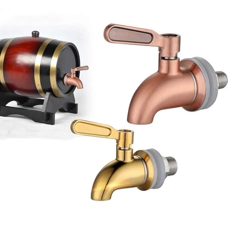 

304 Stainless Steel Water Dispenser Faucet Rose Gold/Gold 16mm Tap Draft Beer Faucet for Home Brew Fermenter Wine Draft Beer